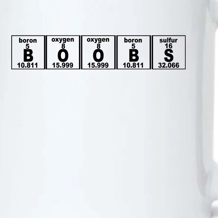 Boobs Breasts Periodic Table Black Color Changing Mug