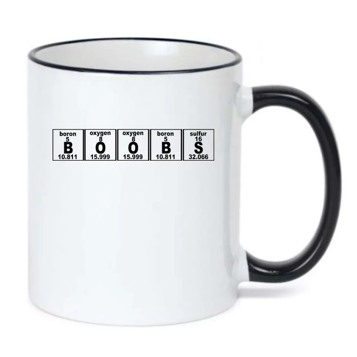 Boobs Breasts Periodic Table Black Color Changing Mug