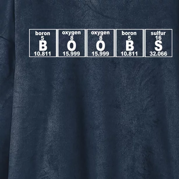 Boobs Breasts Periodic Table Hooded Wearable Blanket