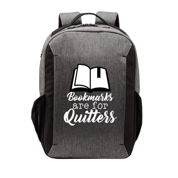 Book Lovers - Bookmarks Are For Quitters Vector Backpack