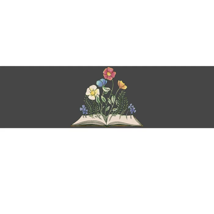 Book With Flowers Bumper Sticker