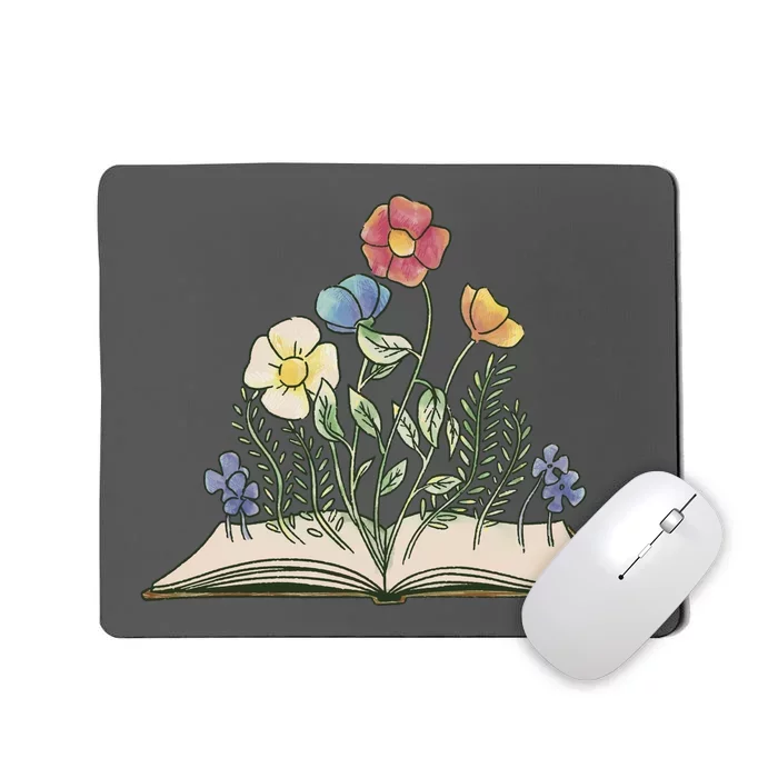 Book With Flowers Mousepad