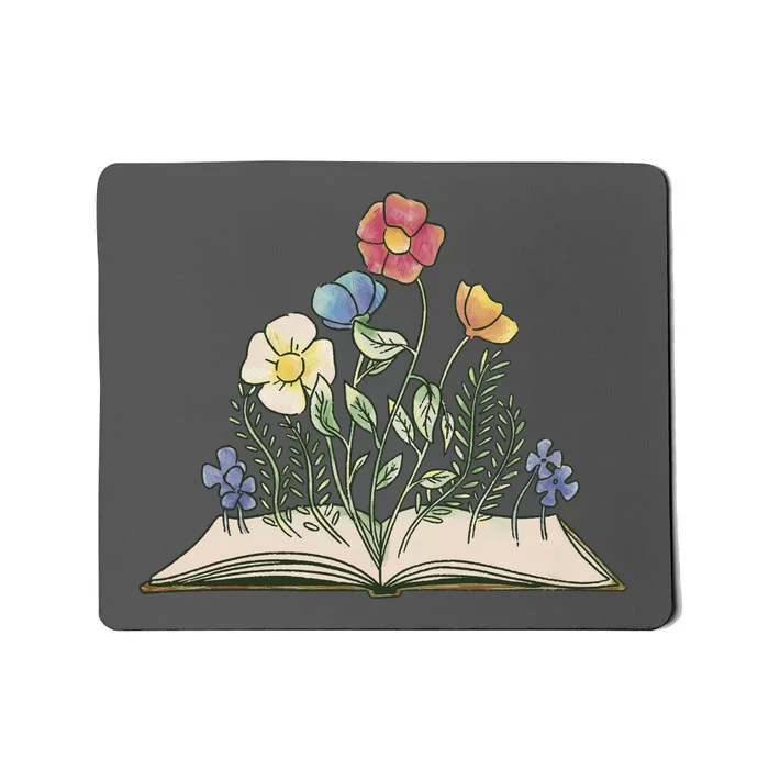 Book With Flowers Mousepad