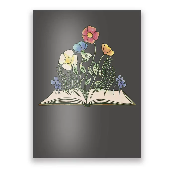 Book With Flowers Poster