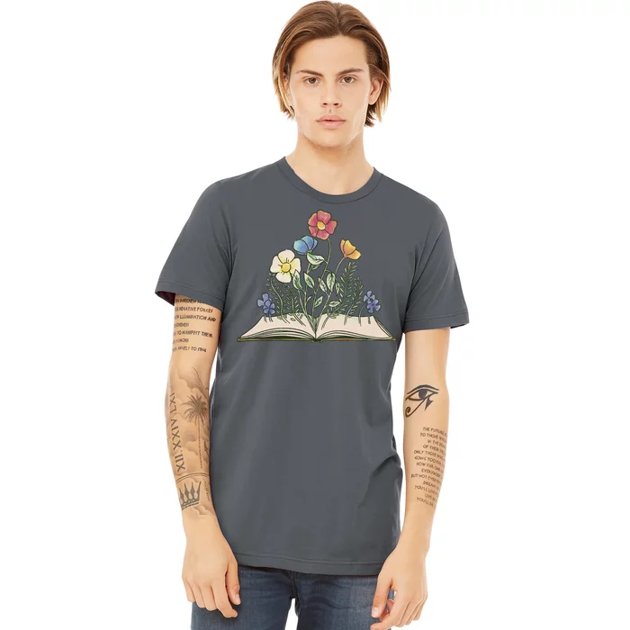 Book With Flowers Premium T-Shirt