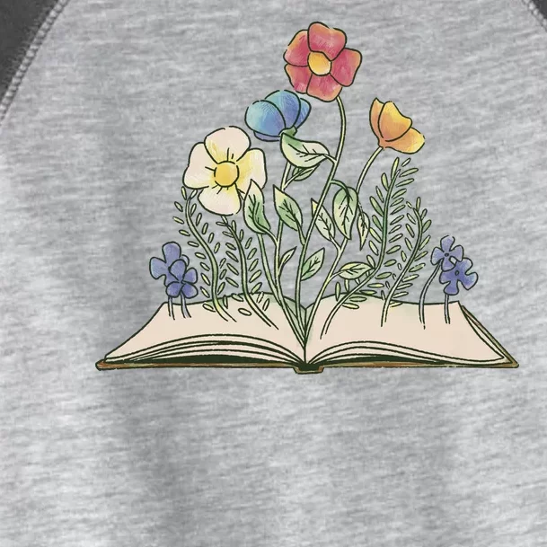 Book With Flowers Toddler Fine Jersey T-Shirt