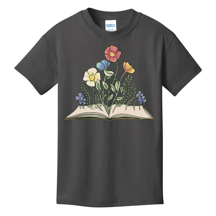 Book With Flowers Kids T-Shirt