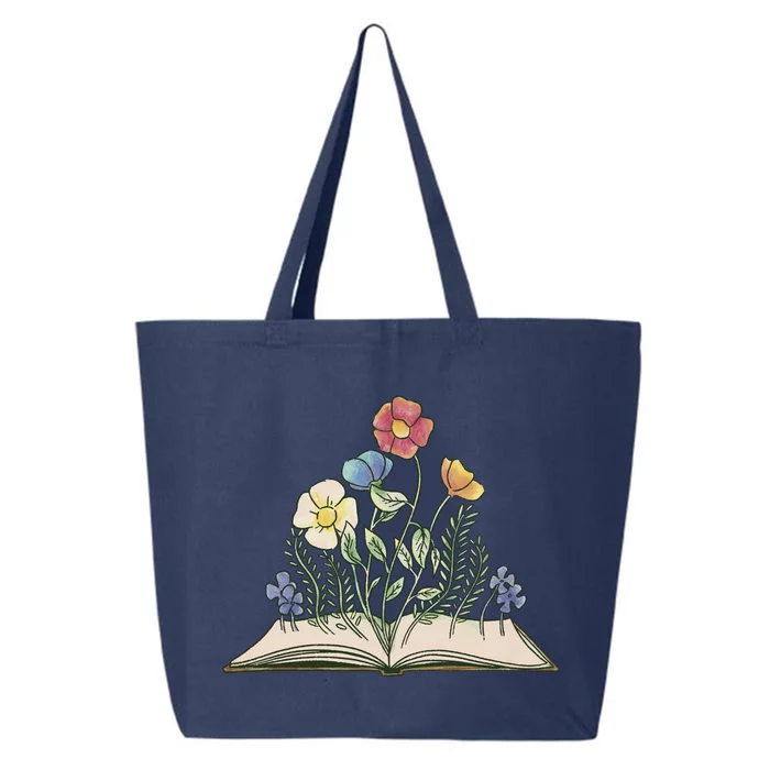 Book With Flowers 25L Jumbo Tote