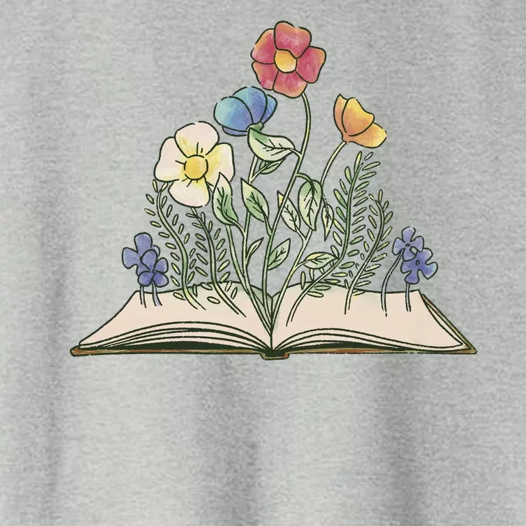 Book With Flowers Women's Crop Top Tee