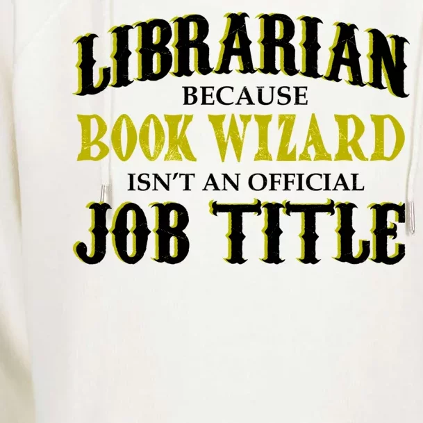 Book Wizard Librarian Womens Funnel Neck Pullover Hood