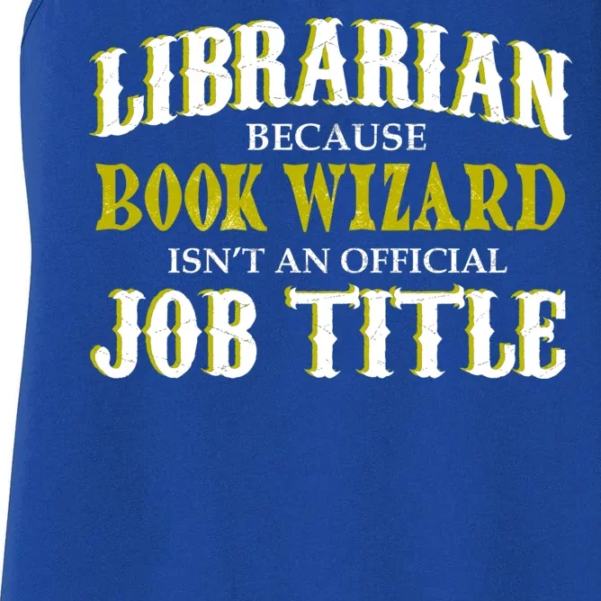 Book Wizard Librarian Women's Racerback Tank