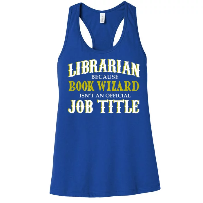 Book Wizard Librarian Women's Racerback Tank