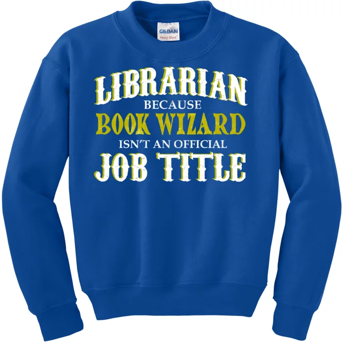 Book Wizard Librarian Kids Sweatshirt