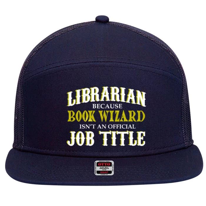 Book Wizard Librarian 7 Panel Mesh Trucker Snapback Hat