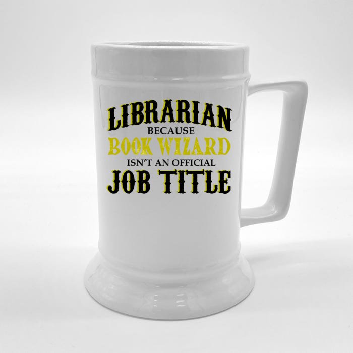 Book Wizard Librarian Front & Back Beer Stein