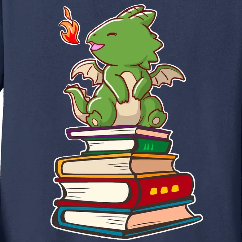 Book-Wrym Kawii Dragon Kids Long Sleeve Shirt