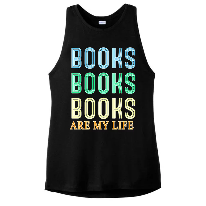 Books Are My Life Book Quotes Essential Ladies Tri-Blend Wicking Tank