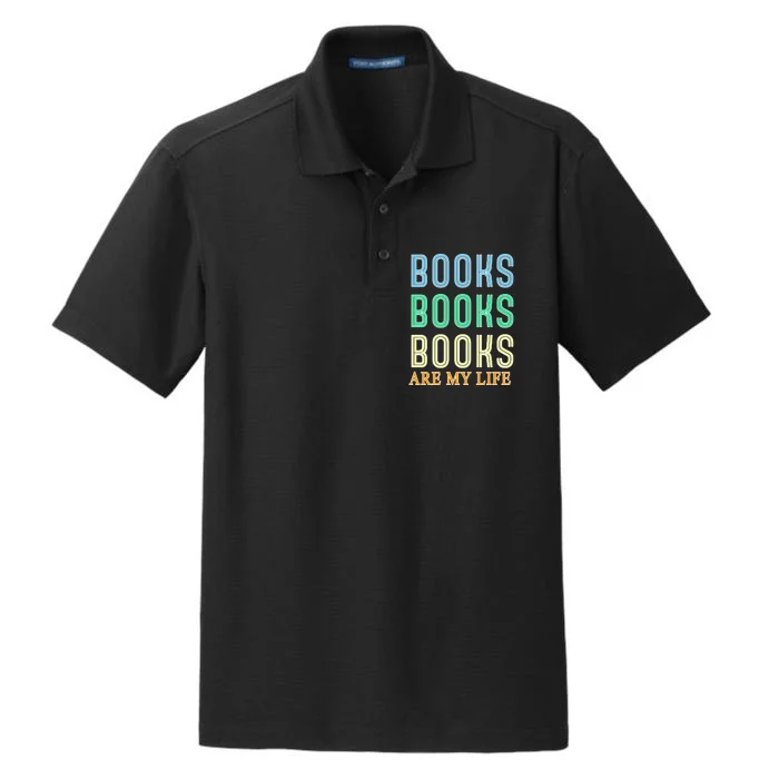 Books Are My Life Book Quotes Essential Dry Zone Grid Performance Polo