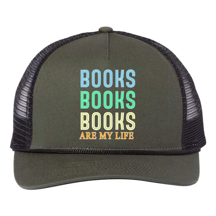 Books Are My Life Book Quotes Essential Retro Rope Trucker Hat Cap