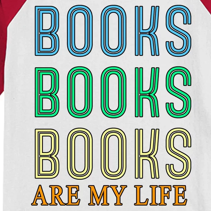 Books Are My Life Book Quotes Essential Kids Colorblock Raglan Jersey