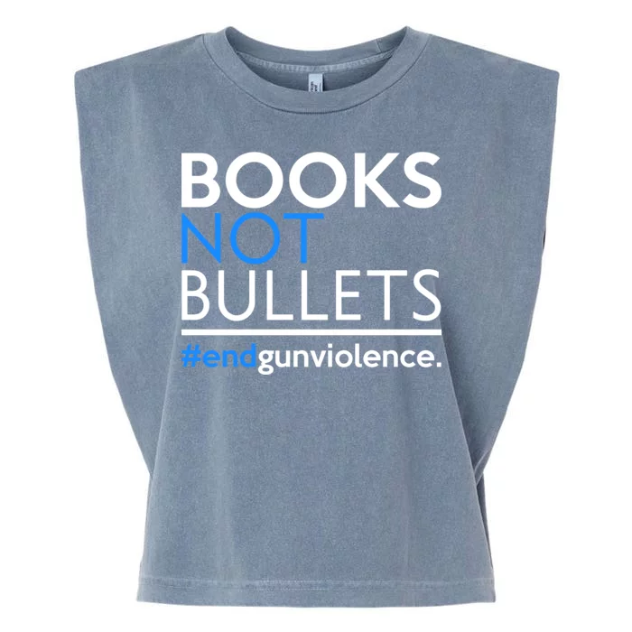 Books Not Bullets Garment-Dyed Women's Muscle Tee