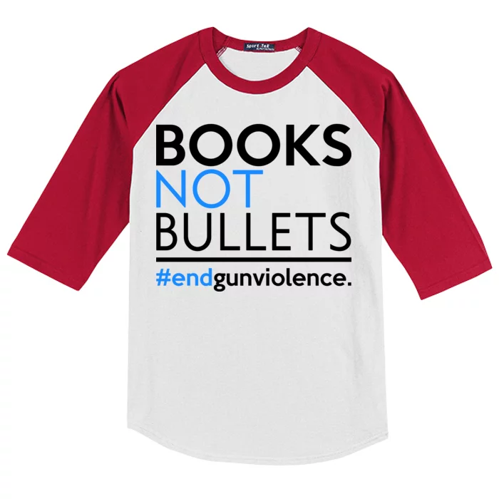 Books Not Bullets Kids Colorblock Raglan Jersey