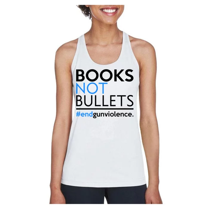 Books Not Bullets Women's Racerback Tank