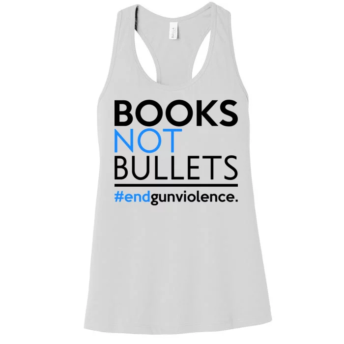 Books Not Bullets Women's Racerback Tank