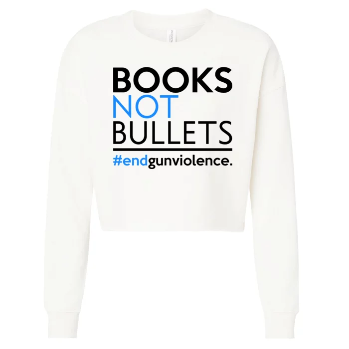 Books Not Bullets Cropped Pullover Crew