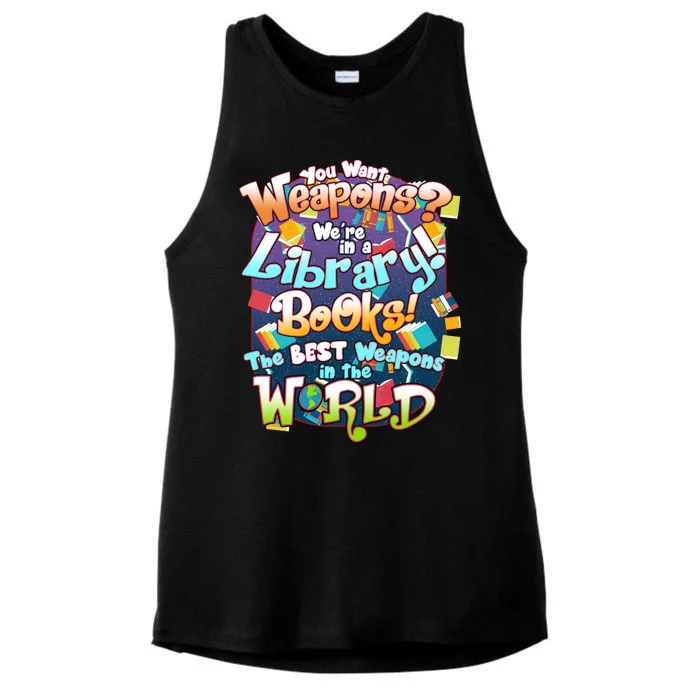 Books The Best Weapons In The  World Ladies Tri-Blend Wicking Tank