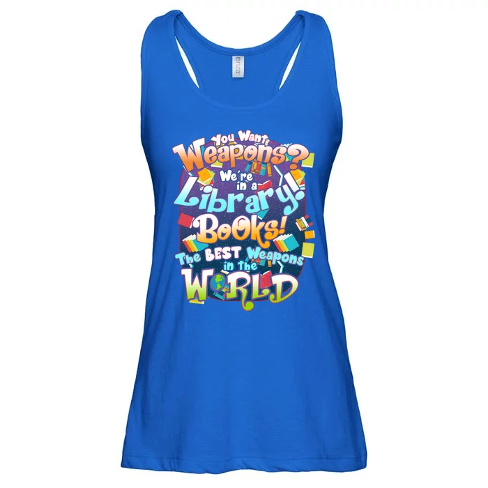 Books The Best Weapons In The  World Ladies Essential Flowy Tank