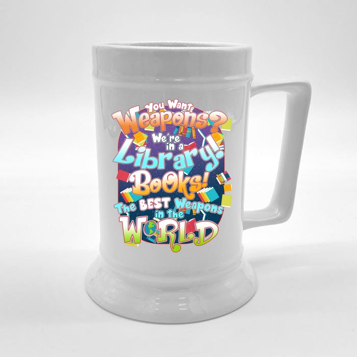 Books The Best Weapons In The  World Front & Back Beer Stein