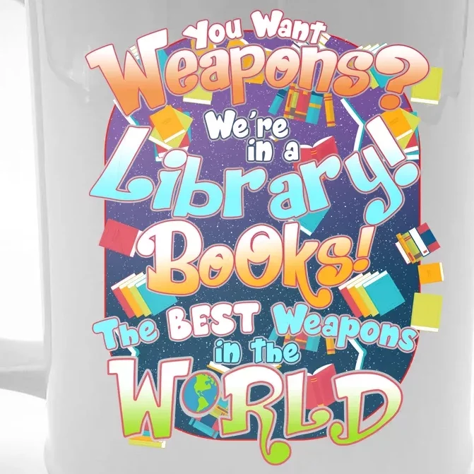 Books The Best Weapons In The  World Front & Back Beer Stein