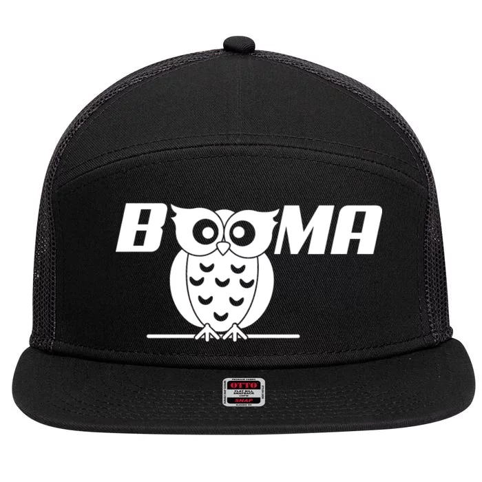 Booma Owl 7 Panel Mesh Trucker Snapback Hat