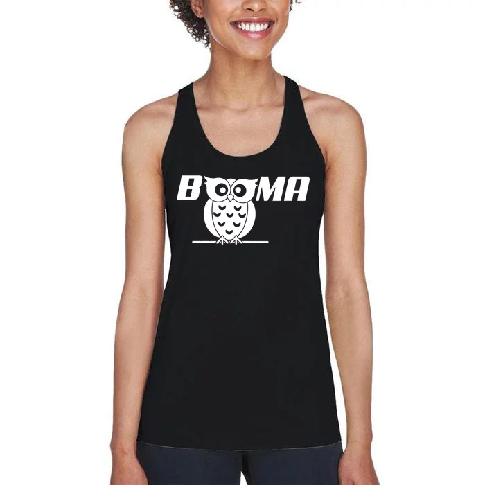 Booma Owl Women's Racerback Tank