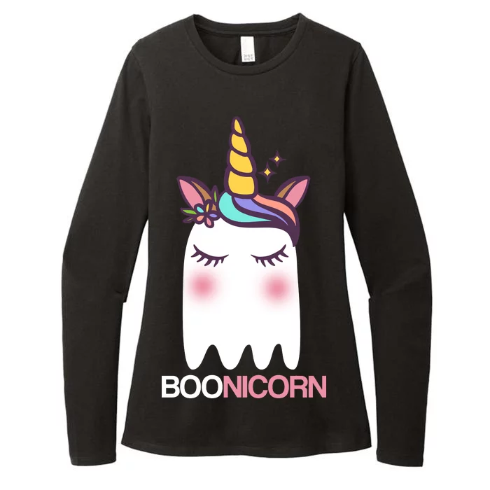 Boonicorn Halloween Unicorn Ghost Womens CVC Long Sleeve Shirt