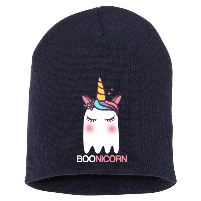 Boonicorn Halloween Unicorn Ghost Short Acrylic Beanie