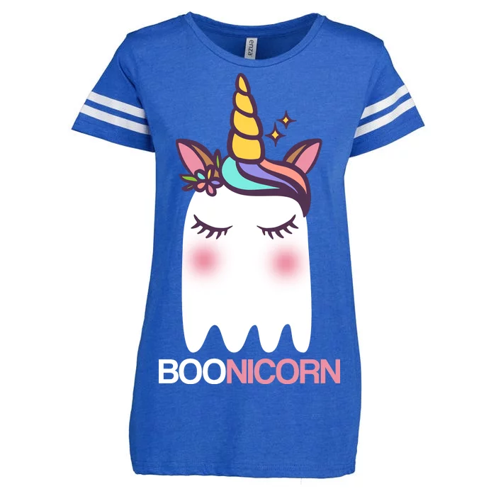 Boonicorn Halloween Unicorn Ghost Enza Ladies Jersey Football T-Shirt