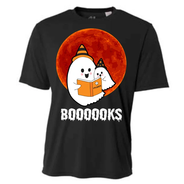 Boooooks Funny Cute Halloween Book Cooling Performance Crew T-Shirt