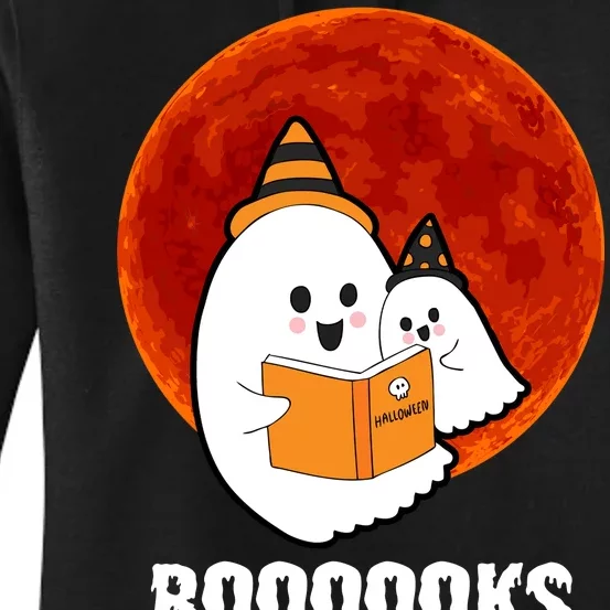 Boooooks Funny Cute Halloween Book Women's Pullover Hoodie