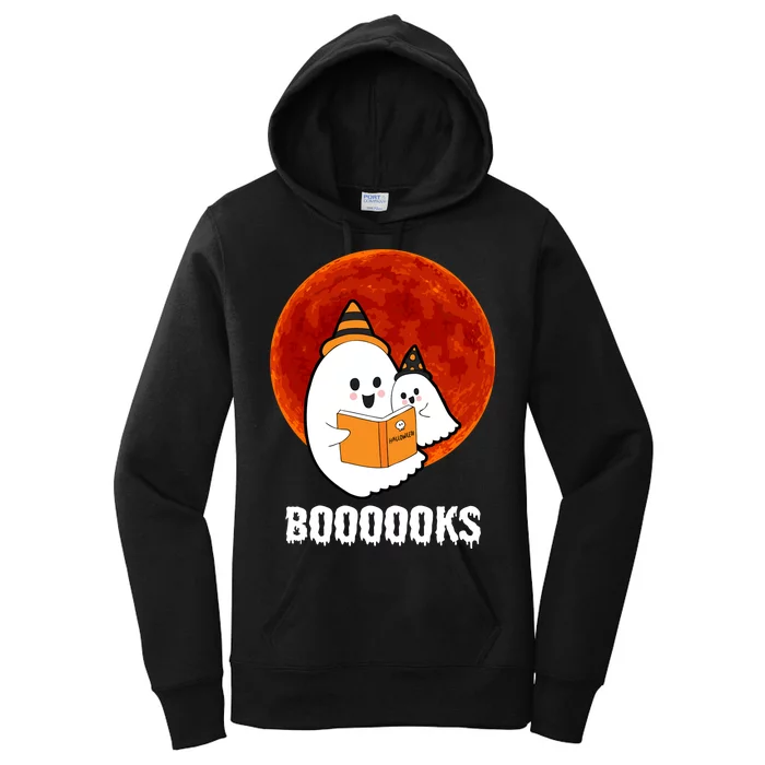 Boooooks Funny Cute Halloween Book Women's Pullover Hoodie