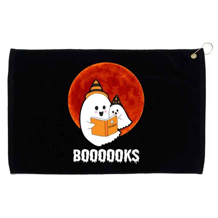 Boooooks Funny Cute Halloween Book Grommeted Golf Towel