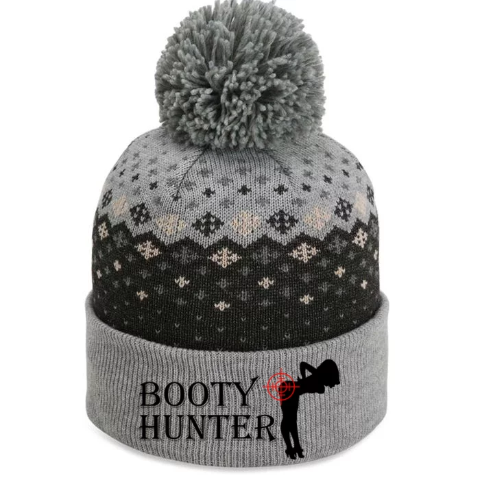 Booty Hunter Funny The Baniff Cuffed Pom Beanie