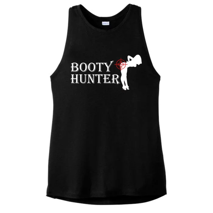 Booty Hunter Funny Ladies Tri-Blend Wicking Tank