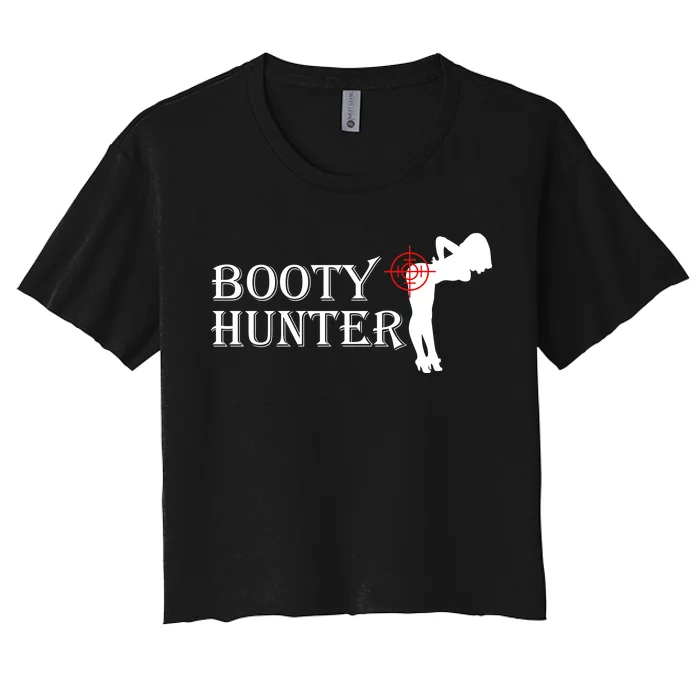 Booty Hunter Funny Women's Crop Top Tee