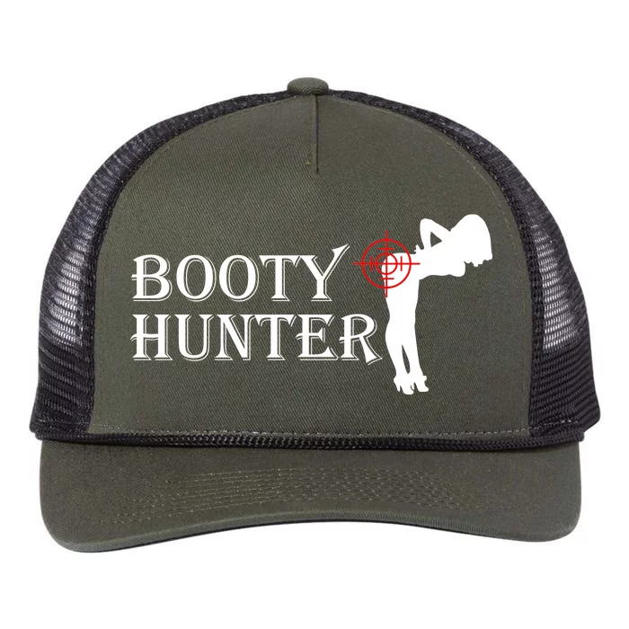 Booty Hunter Funny Retro Rope Trucker Hat Cap