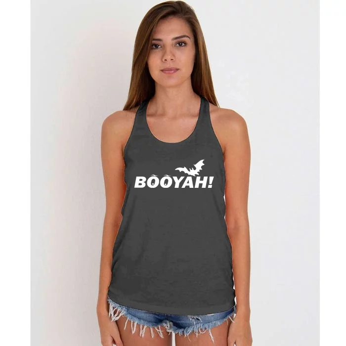 BOOYAH! Bat Halloween Women's Knotted Racerback Tank