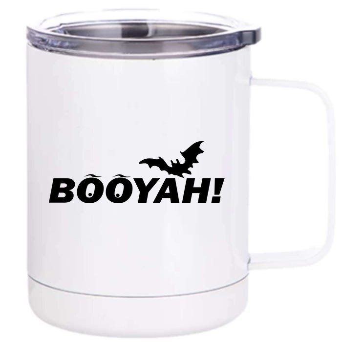 BOOYAH! Bat Halloween Front & Back 12oz Stainless Steel Tumbler Cup