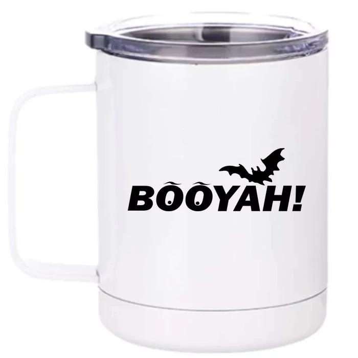 BOOYAH! Bat Halloween Front & Back 12oz Stainless Steel Tumbler Cup