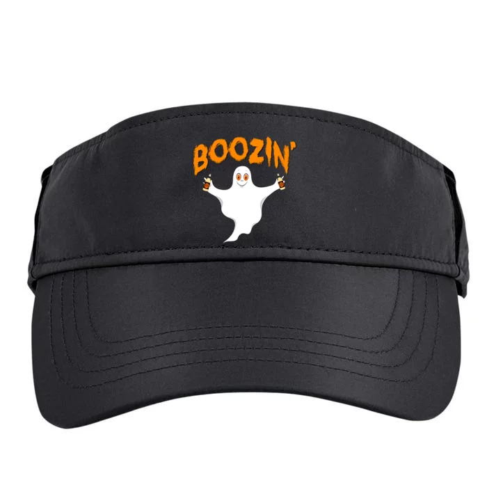 Boozin' Ghost With Beer Adult Drive Performance Visor